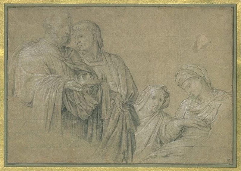 Eustache Le Sueur - 128, Studio di quattro pazienti, Louvre, Parigi